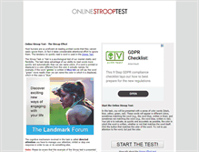 Tablet Screenshot of onlinestrooptest.com